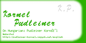 kornel pudleiner business card